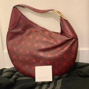 NEW Gucci Horsebit Hobo Shoulder bag in Burgundy